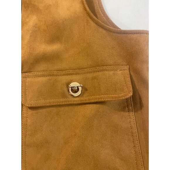 Chico's Black Label Faux-Suede Grommet Vest size 2 Large - Picture 8 of 9